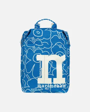 mono piirto unikko- blue backpack