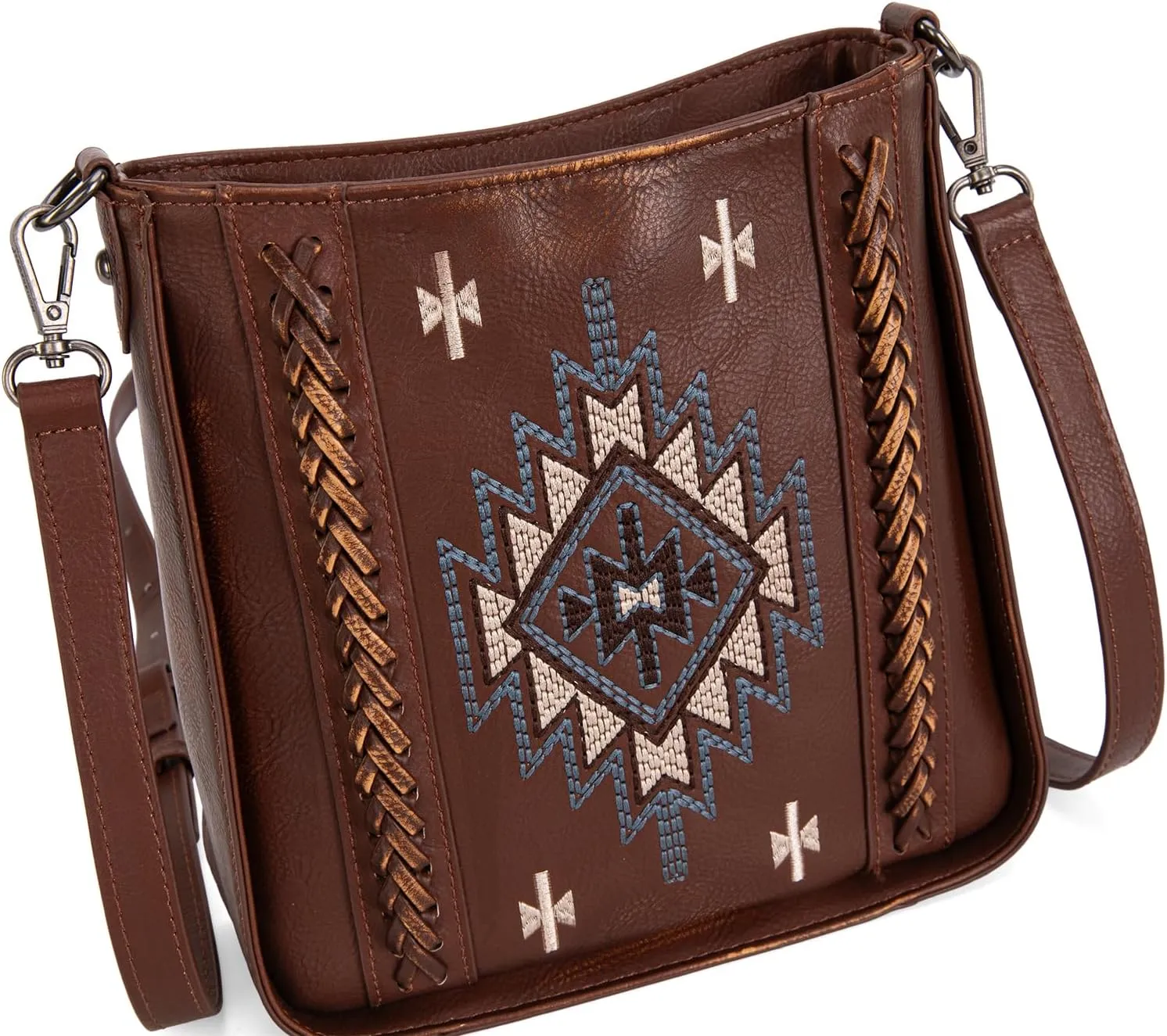 Montana West Aztec Crossbody Bags for Women Embroidered Distressd