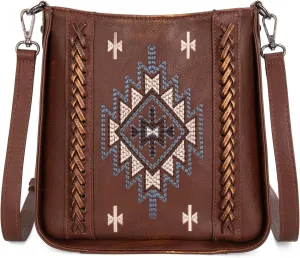 Montana West Aztec Crossbody Bags for Women Embroidered Distressd
