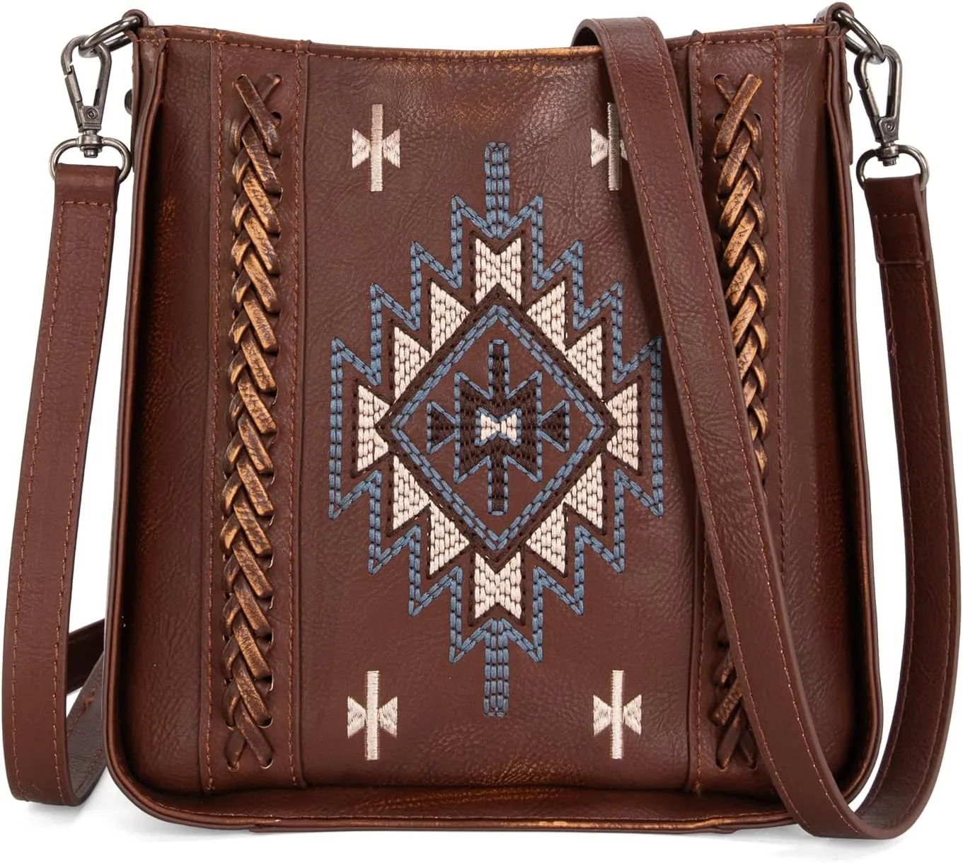 Montana West Aztec Crossbody Bags for Women Embroidered Distressd