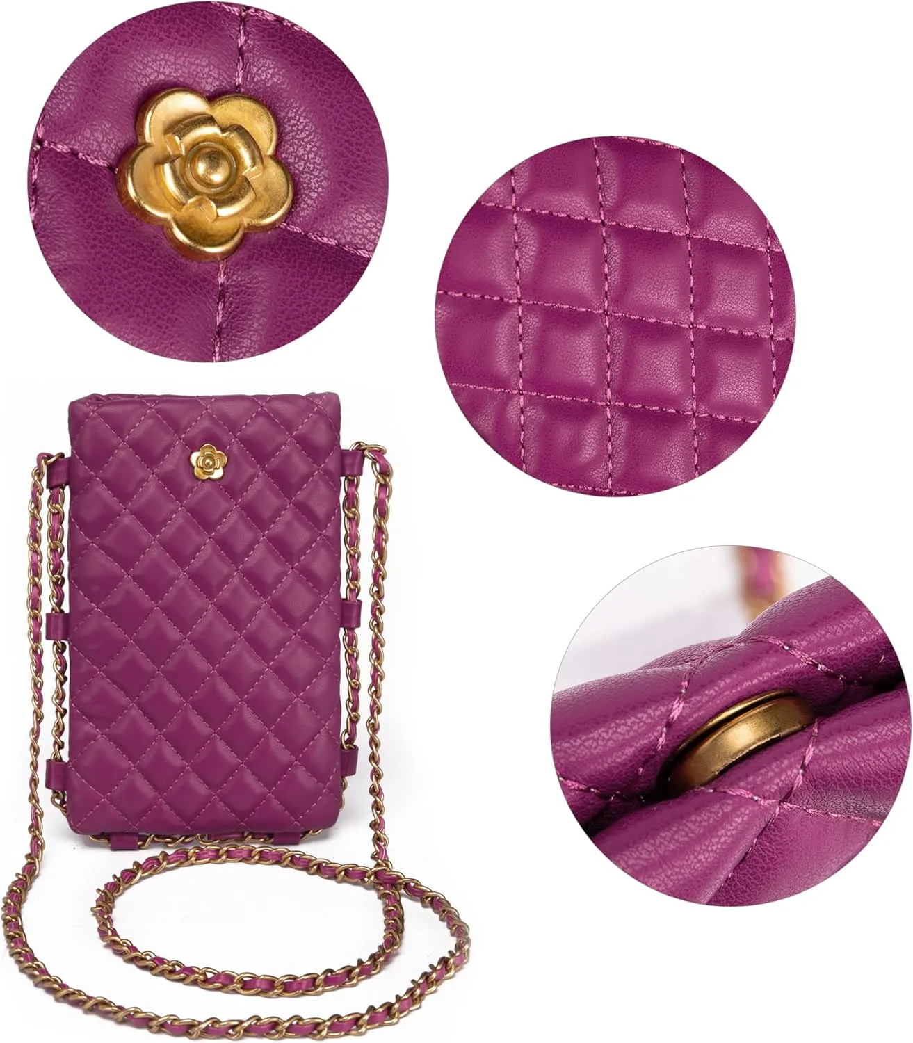 Montana West Quilted Small Crossbody Bags for Women Trendy Cell Phone Purse
