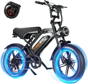 Moped Style 1500W/2000W Electric Bike,30mph/33mph Ebike&34-180Miles PAS Range,48V15.6ah/18.2ah/ (874Wh) Larger Battery, 20'' Fat Tire Electric Bike for Adults,UL Safety Certified.