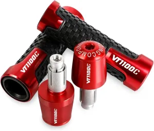 Motorbike Grips for H-ON-DA VT1100C VT1100C2 1997-2006 2007 VT 1100 C 7/8" 22mm Motorcycle Handlebar Handles Grips Ends Hand bar Grip end CNC Aluminum Handlebar Handle Grips Ends