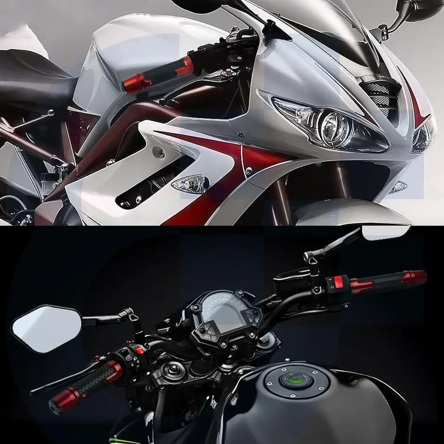 Motorbike Grips for H-ONDA VT600C VT600 C/CD/CD2 1993-2007 2003 2006 2005 2004 7/8" 22mm Motorcycle Handlebar Handle Grips Ends Handles Hand bar end Grip Handle Bar Grip Ends Plug