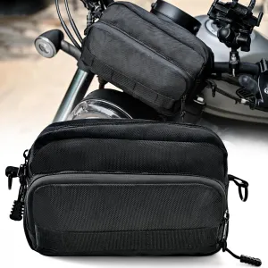 Motorcycle Handlebar Bag,Easy Installation Motorcycle Bag,Universal Handle Bar Bag,Front Fork Storage Bag,Harley Fork Bag,Tool Bag,Sissy Bar Bag