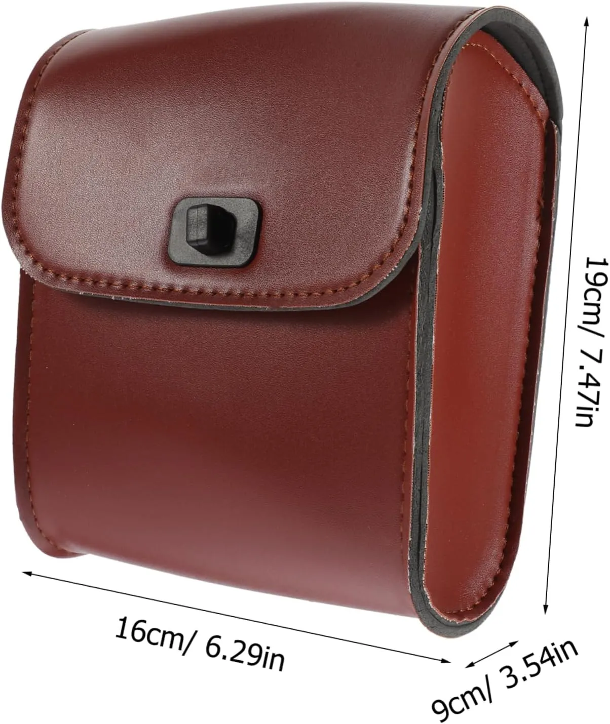 Motorcycle Saddlebag Handlebar Bag Buckled Straps Synthetic Leather Cycling Bag for Small Items Easy