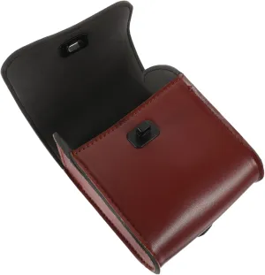 Motorcycle Saddlebag Handlebar Bag Buckled Straps Synthetic Leather Cycling Bag for Small Items Easy