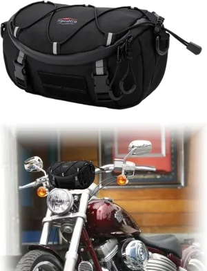 Multifunctional Motorcycle Handlebar Bag - Water Resistant Fork Bag with Small Storage Compartment