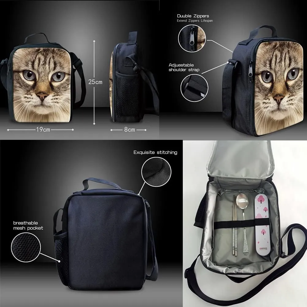 Mumeson Space Planet Backpack Daily Casual Backpacks Satchel for Travel School Large 17 Inches Rucksack Daypack for Girls Boys Backpack with Lunch Bag Messenger Tote Bag Pencil Bag 3 Pack