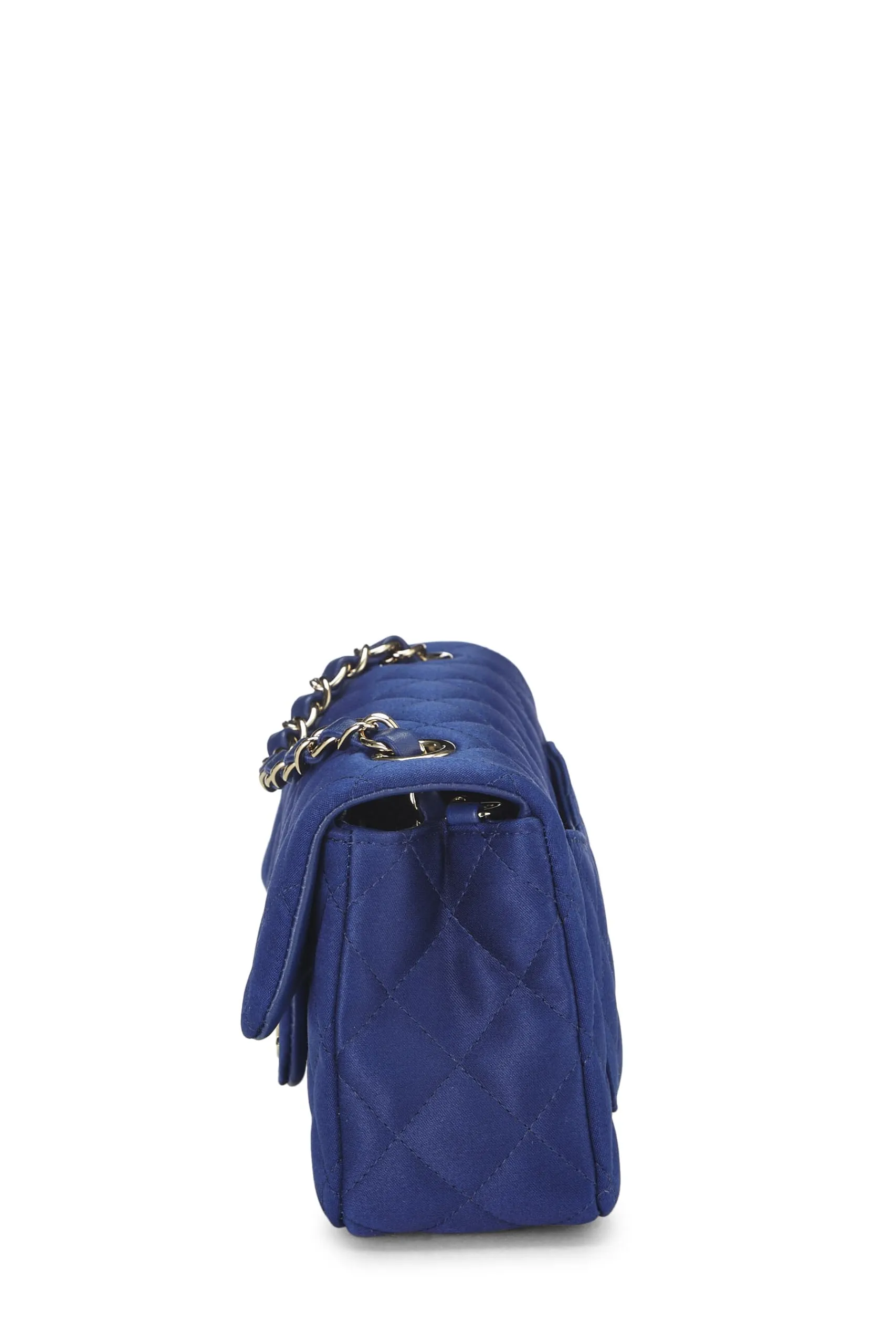 Must-have Flap Chanel, Rectangular Navy Navy Unbelievable deal Small, Satin 