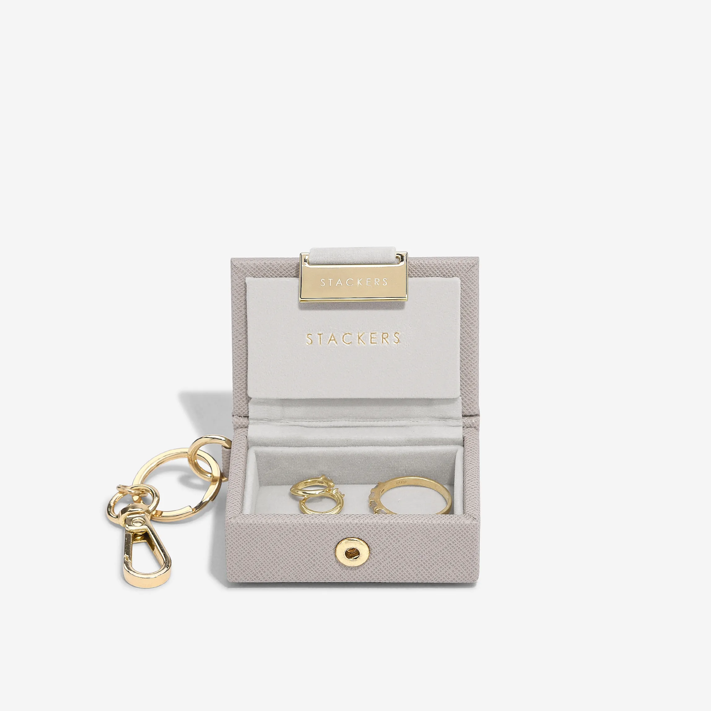 Nano Jewellery Box Keyring Gift Wrapped - Taupe