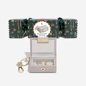 Nano Jewellery Box Keyring Gift Wrapped - Taupe