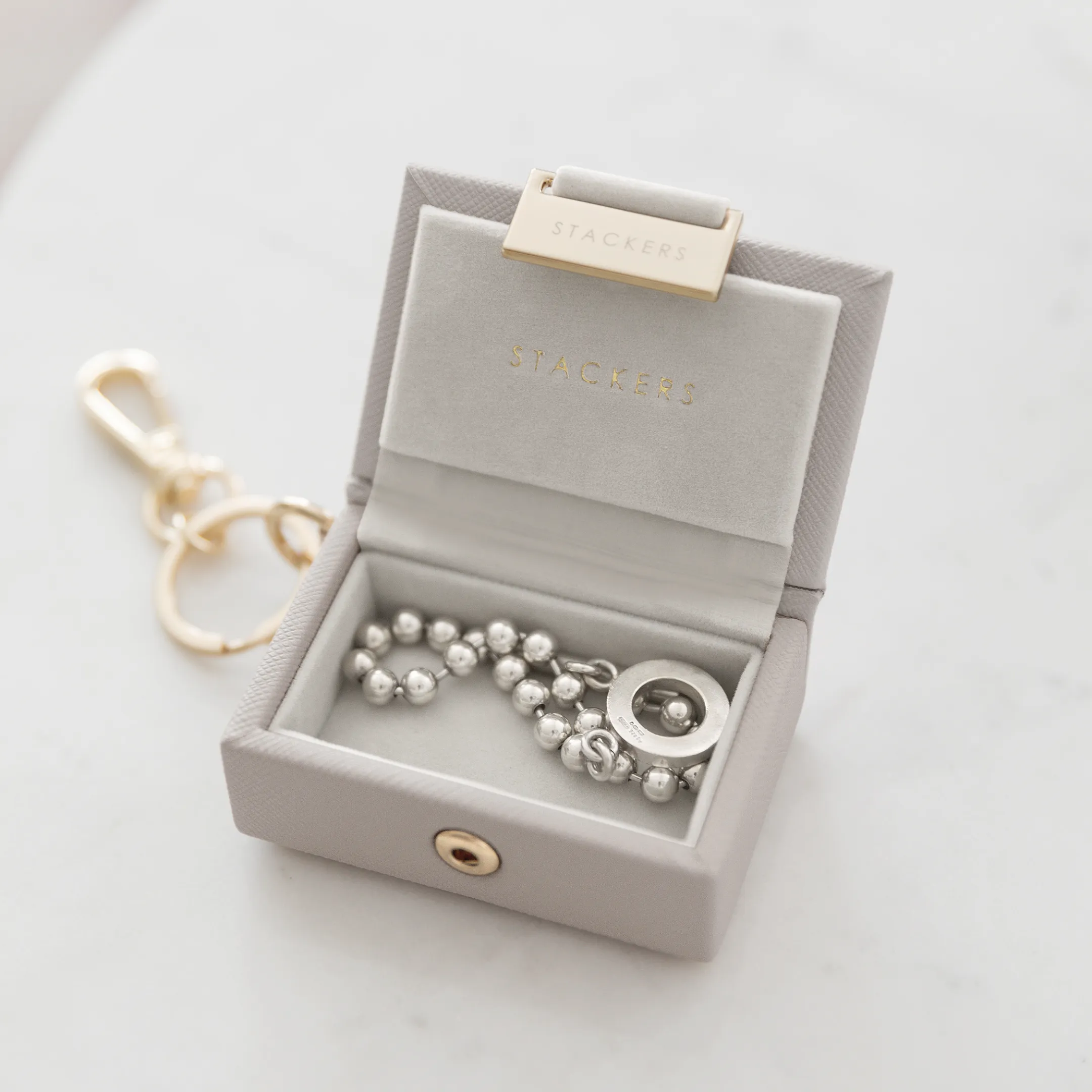 Nano Jewellery Box Keyring - Taupe