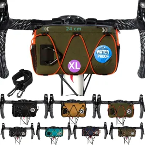 NEO PORTER COURSIER GT Bicycle Handlebar Bag, Waterproof Bike Front Bag for Road Bike, Mountain Bike, Cycling Travel (Moss, 3.8L)