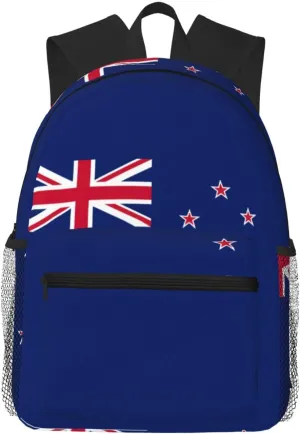 New Zealand Flag Print Comfortable Backpack Ideal For Travel, Outdoor And Everyday Use, Unisex