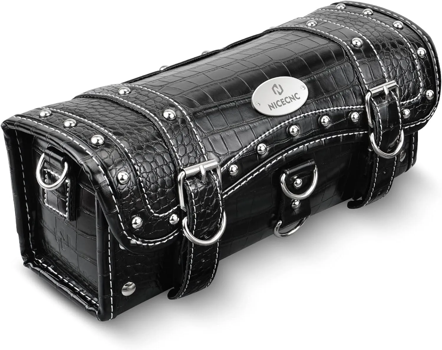 NICECNC Motorcycle Handlebar Bag Crocodile Skin Texture