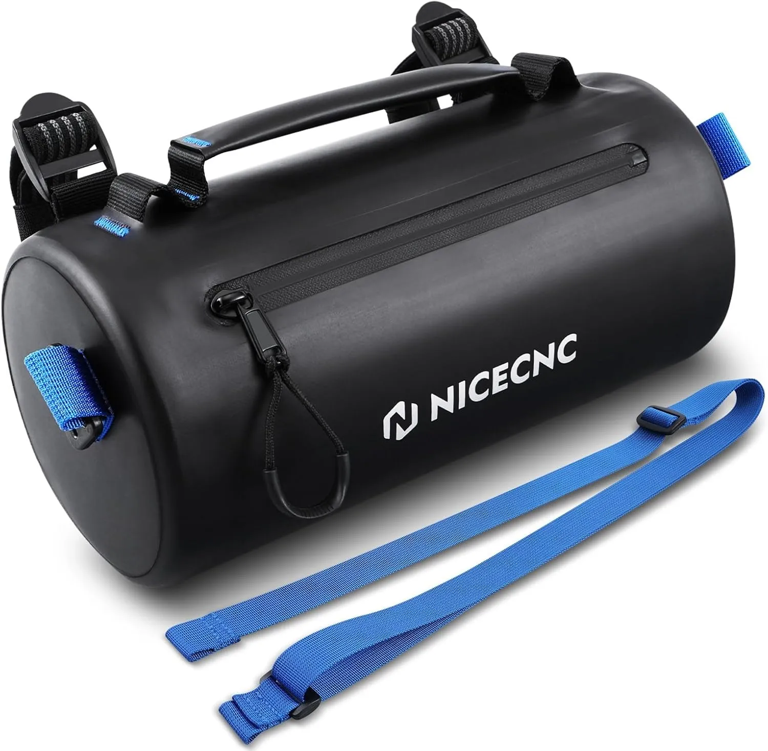 NICECNC Waterproof Motorcycle Handlebar Bag, No Deformed Seepage-proof Fabric Waterproof Zipper, Universal Handlebar Bag for Bike/ATV/Scooter, Motorcycle Accessories Storage Bag Front Tool Saddle Bag