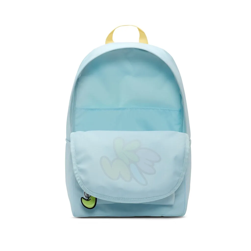 Nike | Heritage Swooshy 25 Litre Backpack. Glacier Blue/Soft Yellow/Lemon Twist