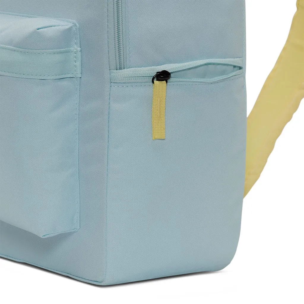 Nike | Heritage Swooshy 25 Litre Backpack. Glacier Blue/Soft Yellow/Lemon Twist