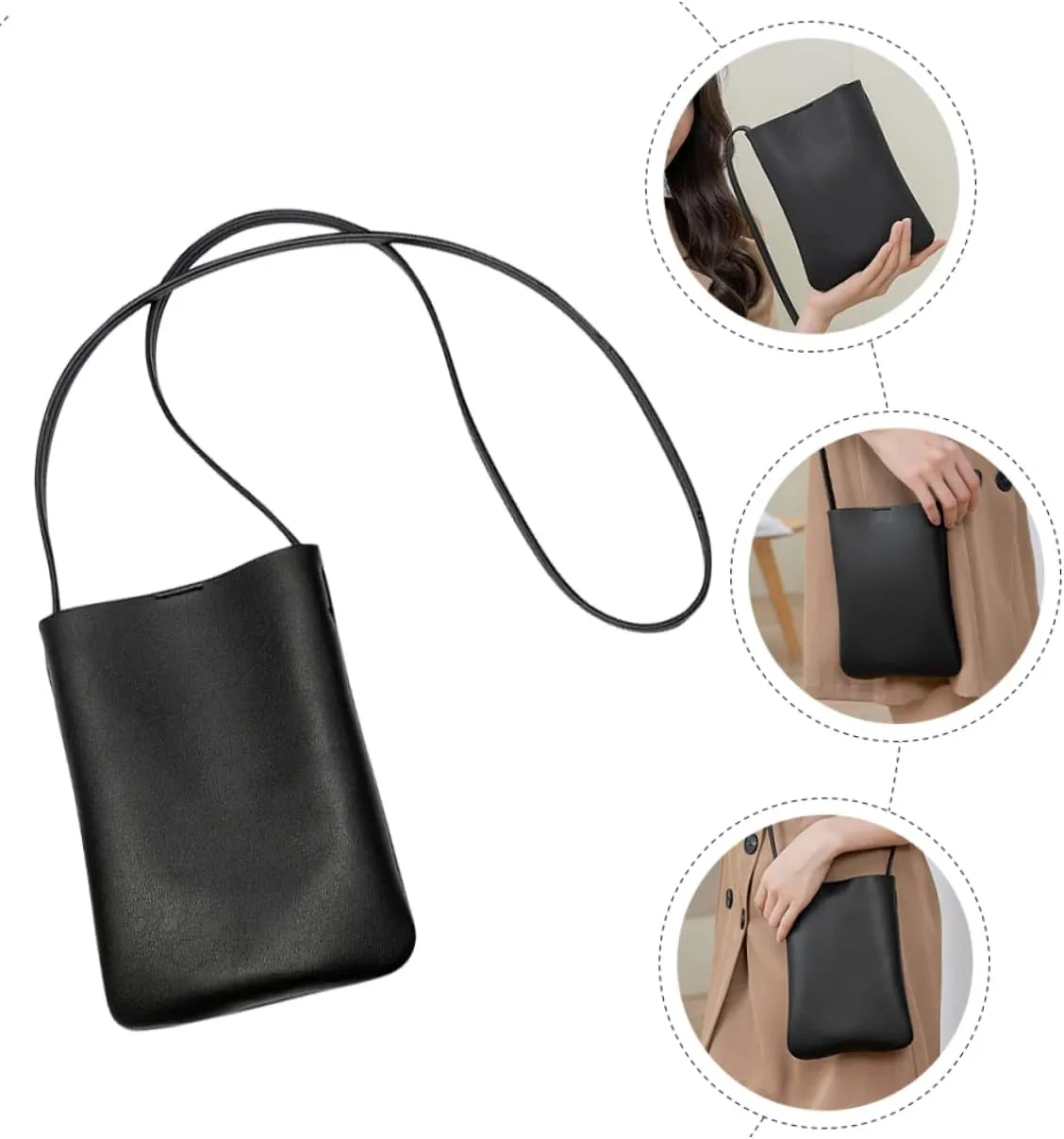 NOLITOY 2pcs mini phone bag Cell phone purse crossbody trendy crossbody bags for women black purse for women