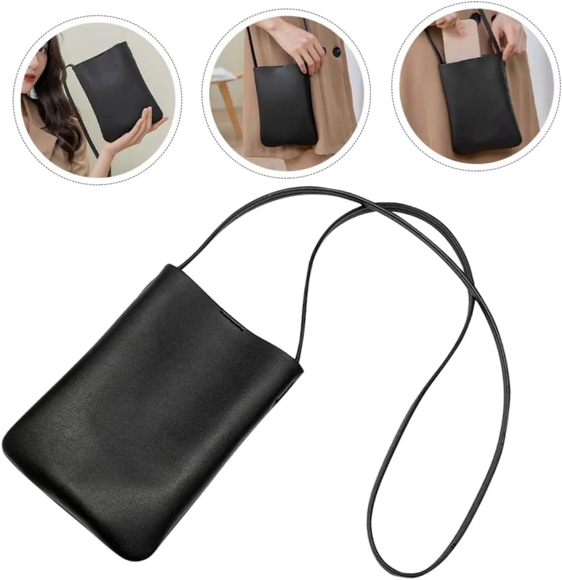 NOLITOY 2pcs mini phone bag Cell phone purse crossbody trendy crossbody bags for women black purse for women