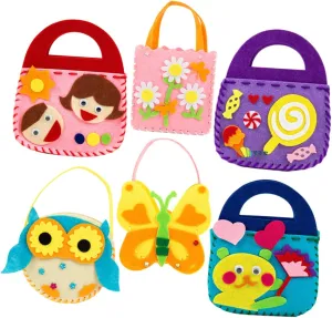 Nonwoven Bag Set 6pcs Shoulder Bag for Boys and Girls Safe for Preschoolers Party Favors