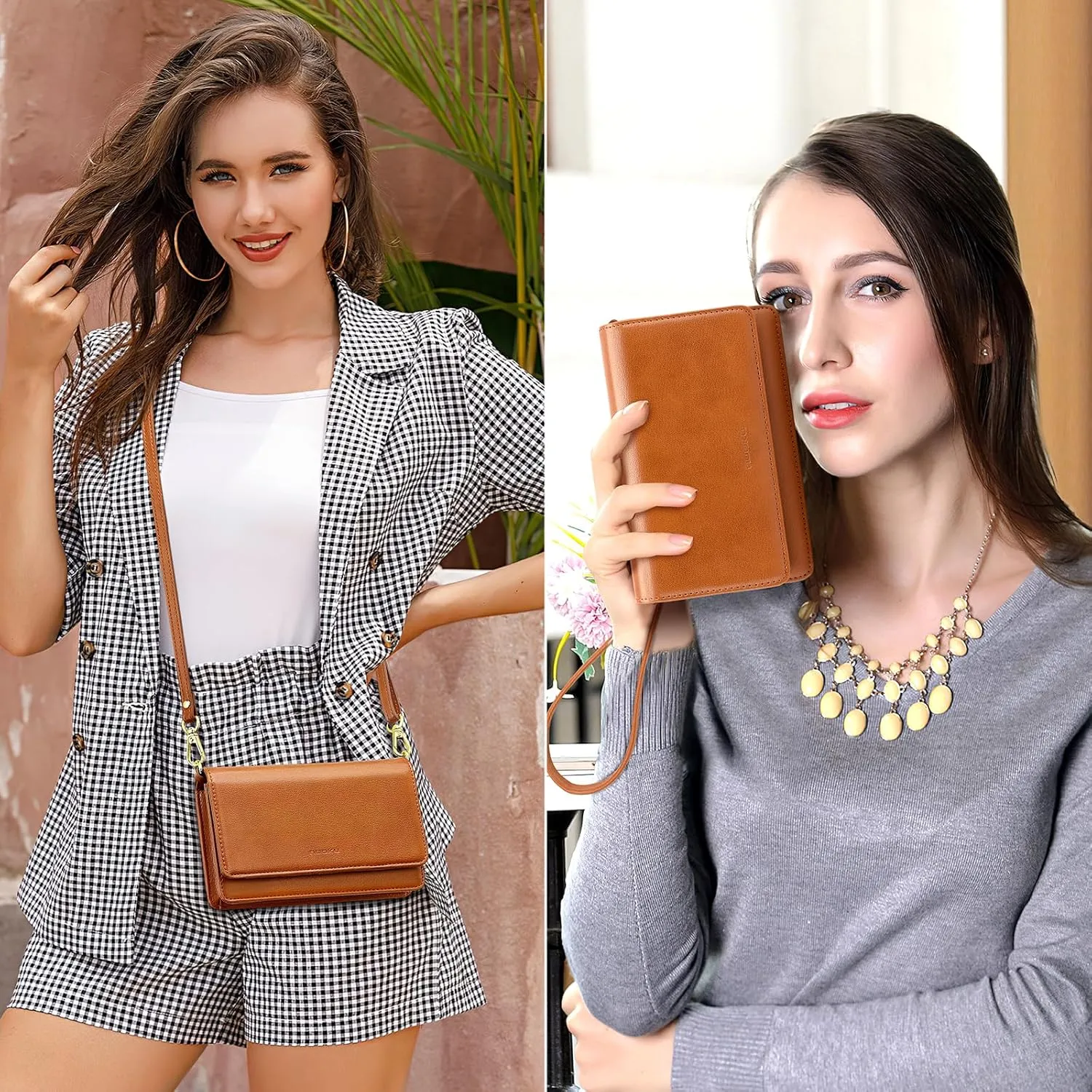 nuoku Small Crossbody Bags for Women, Small Crossbody Purse with Card Slots, Cell Phone Purse for Women with Phone Pocket