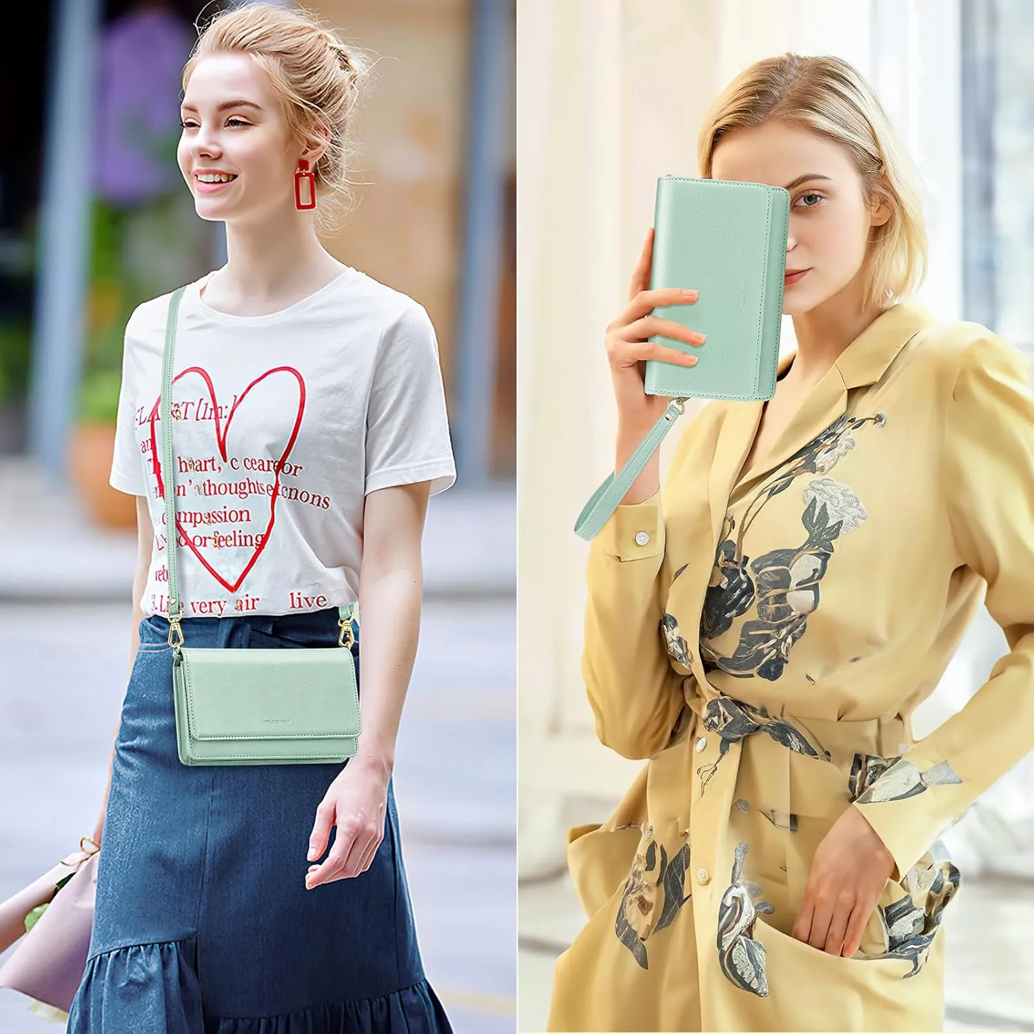 nuoku Small Crossbody Bags for Women, Small Crossbody Purse with Card Slots, Cell Phone Purse for Women with Phone Pocket
