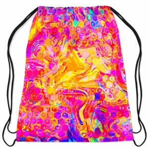 Ornate Drip Drawstring Bag