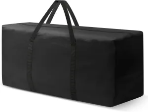 Outdoor Cushion Storage Bags 48 Inch Waterproof Extra-Large Patio Cushion Storage with Zipper & Padded Handle for Patio Furniture Christmas Tree