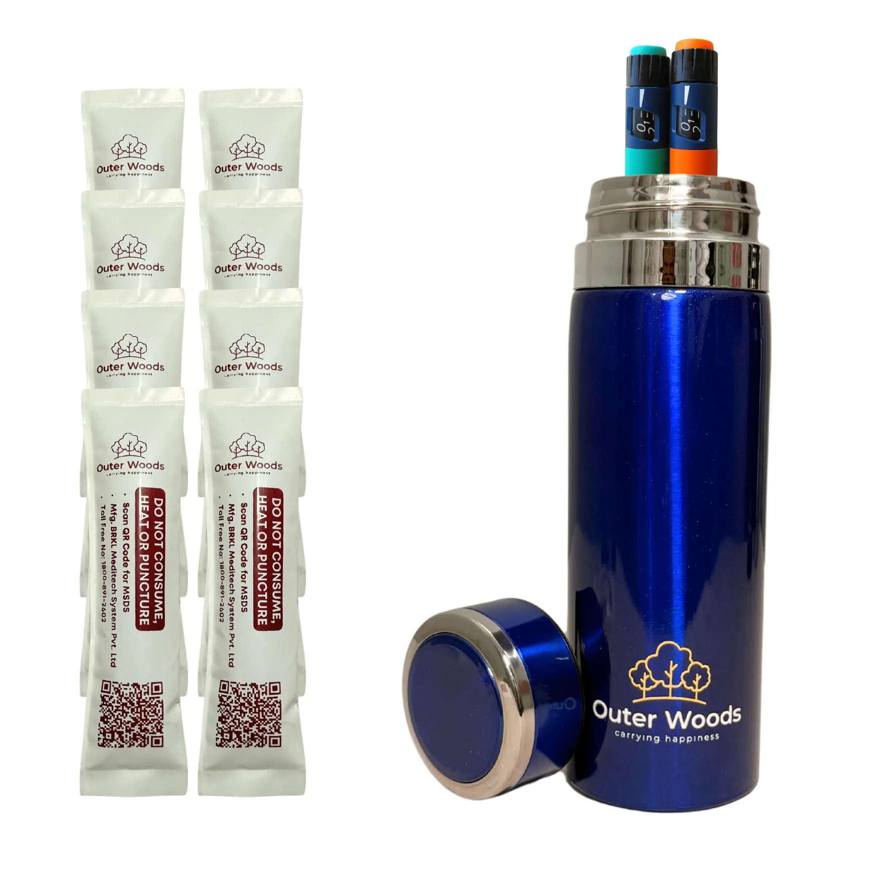 Outer Woods Insulated Insulin Bottle Cooler Travel Case - Medium - Fits upto 7.1 Inch Insulin Pens