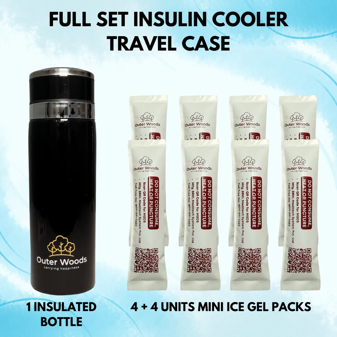 Outer Woods Insulated Insulin Bottle Cooler Travel Case - Medium - Fits upto 7.1 Inch Insulin Pens