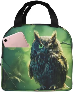 Owl Beliefs print Lunch Bag, Food Handbags Case, Leakproof Insulated, for Work/Picnic/Beach/Travel