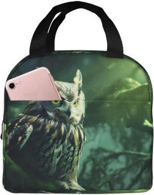 Owl Beliefs print Lunch Bag, Food Handbags Case, Leakproof Insulated, for Work/Picnic/Beach/Travel