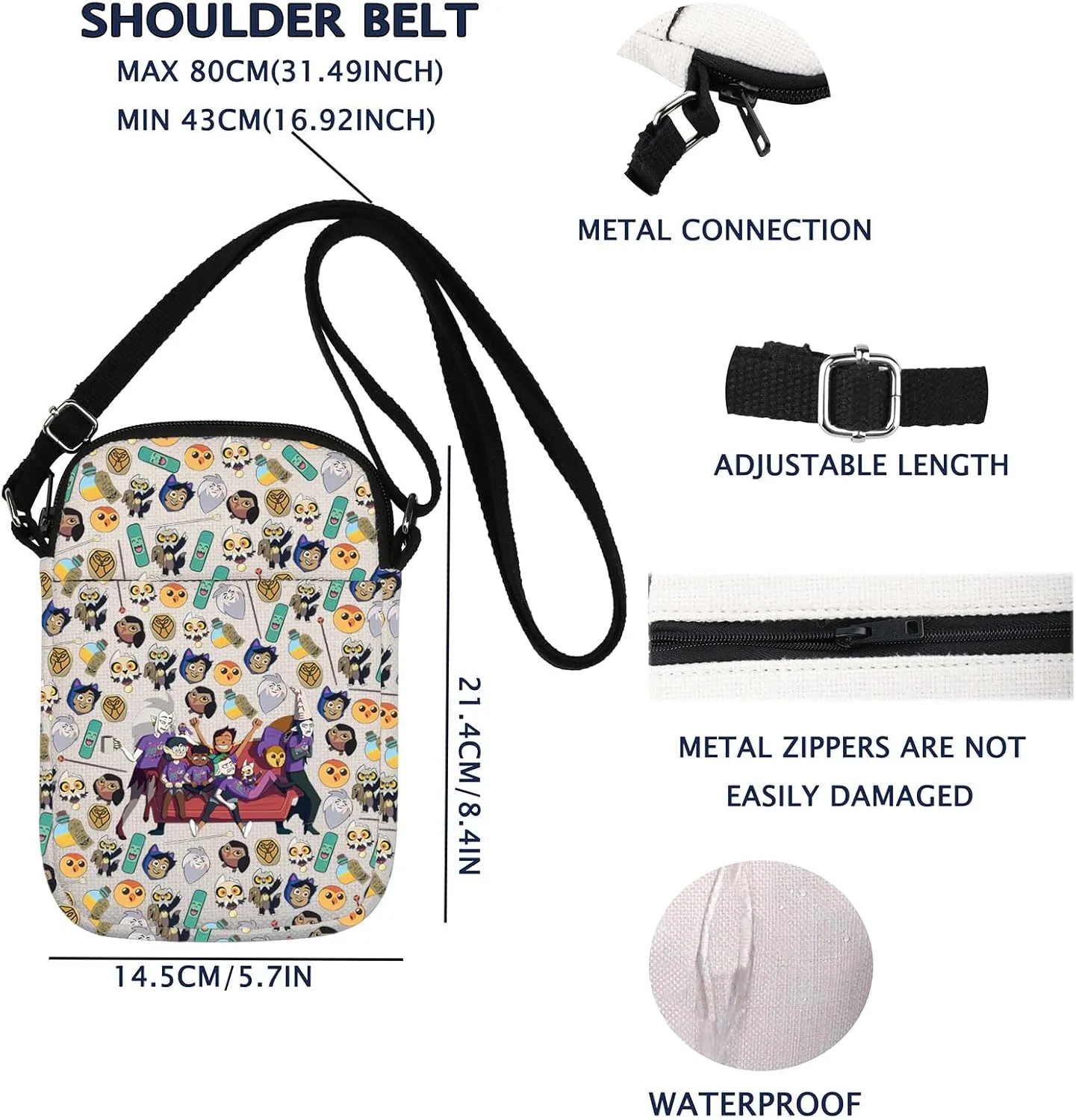 Owl House Inspired Crossbody Bag Hooty Theme Gift Animation Merch Gift