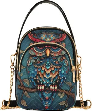 Owl in the Blue Women Crossbody Bags, Lightweight Crossbody Bag Small Handbags for Women Crossbody