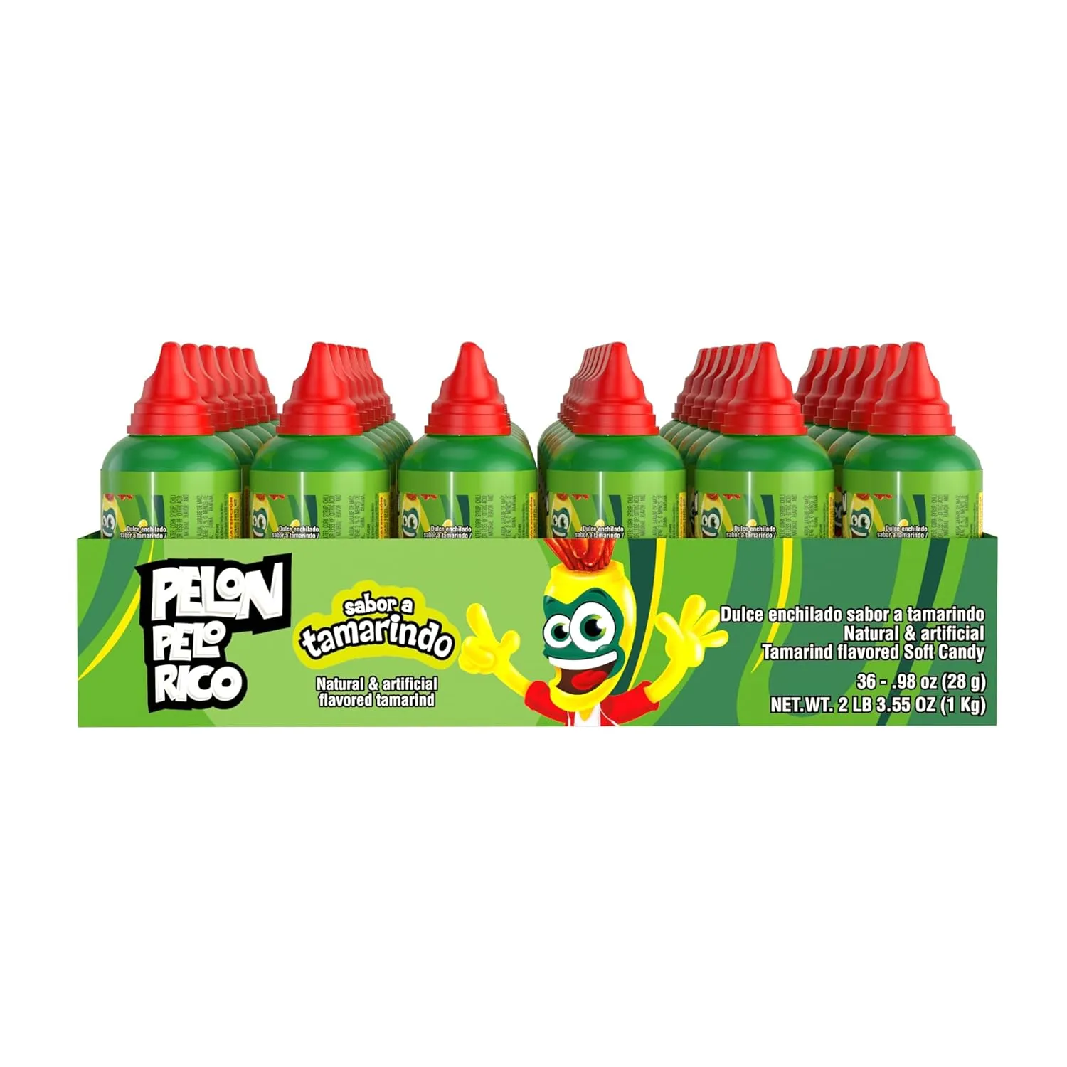 Pelon Pelo Rico Mexican Tamarind Candy, 1 oz, 36 Count (Pack of 1)