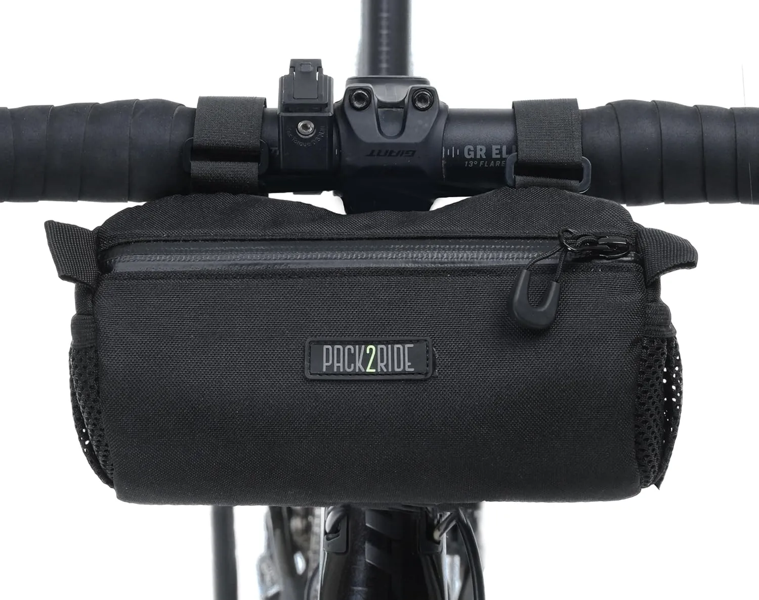 Perfecda Bike Handlebar Bag - Water Resistant, Durable Cordura Fabric & Bike Bag for Daily Trips- Front Biking Storage for Road, Gravel Riding (Black)