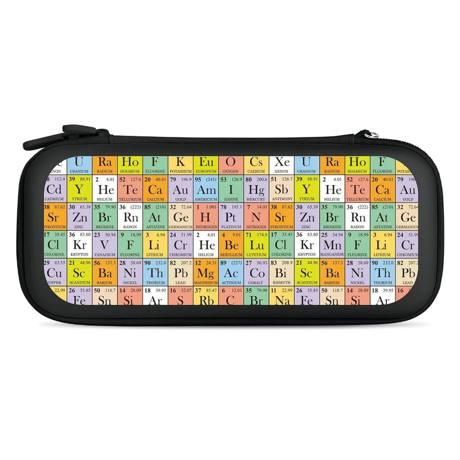 Periodic Table Fashion Compatible with Switch Carrying Case Portable Protector Bag with 15 Games Accessories Travel Black-Style