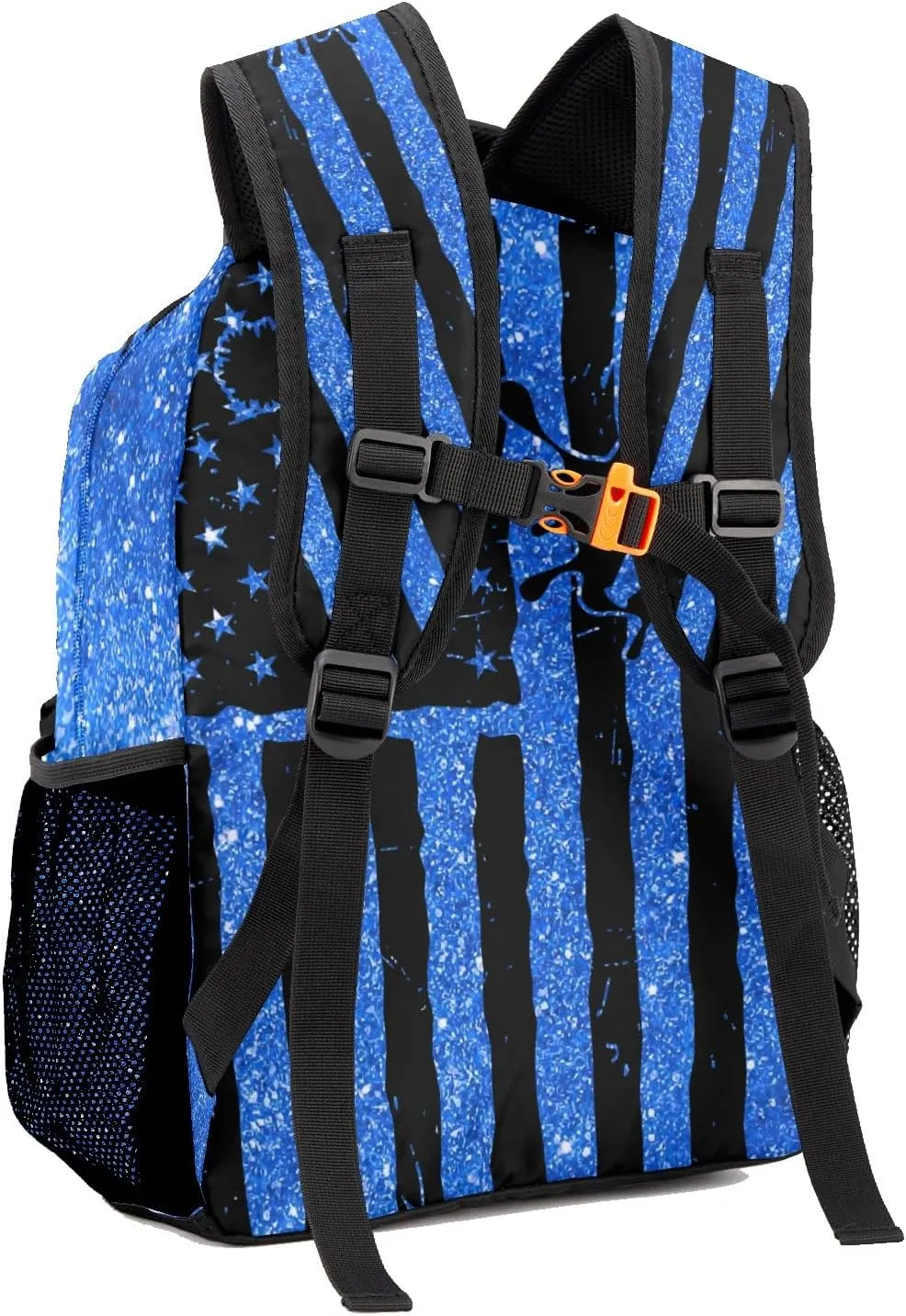 Personalized Back to School Gifts Bags Custom Name Backpack for Boys Girls Kids' Backpack Daily Blue Sparkle Print Cheer Flag Cheerleader Casual Pack