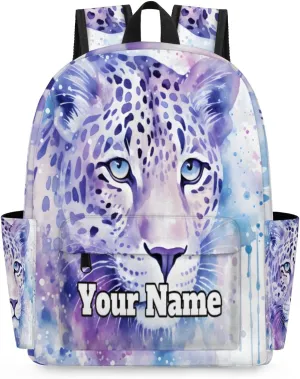 Personalized Colorful Leopard Preschool Toddler Backpack for Boys Girls Custom Kids Name Small Bookbags Kindergarten Elementary Backpack, Leopard Print