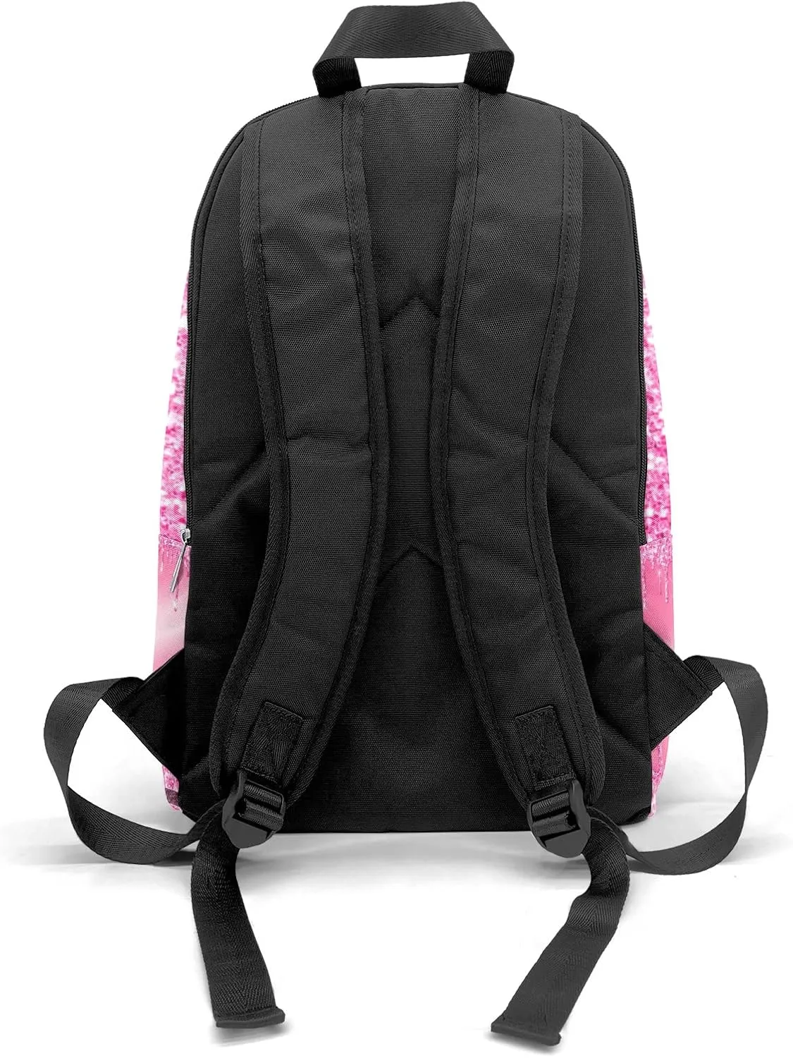 Personalized Name Glitter Print Girls Gymnastics Backpack Unisex Bookbag for Boy Girl Travel Daypack Bag Purse 17.7 IN Design 5