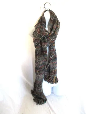 PERUVIAN CONNECTION ALPACA WOOL Fringe Scarf 85x10