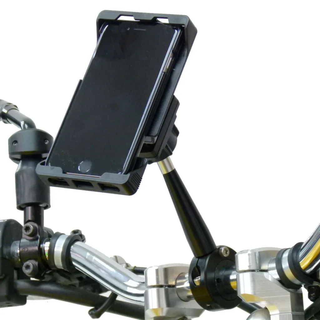 Phone Bike Mount with Rain Cover for Samsung Galaxy S6 Edge PLUS  - Use with a Case (sku 34382)