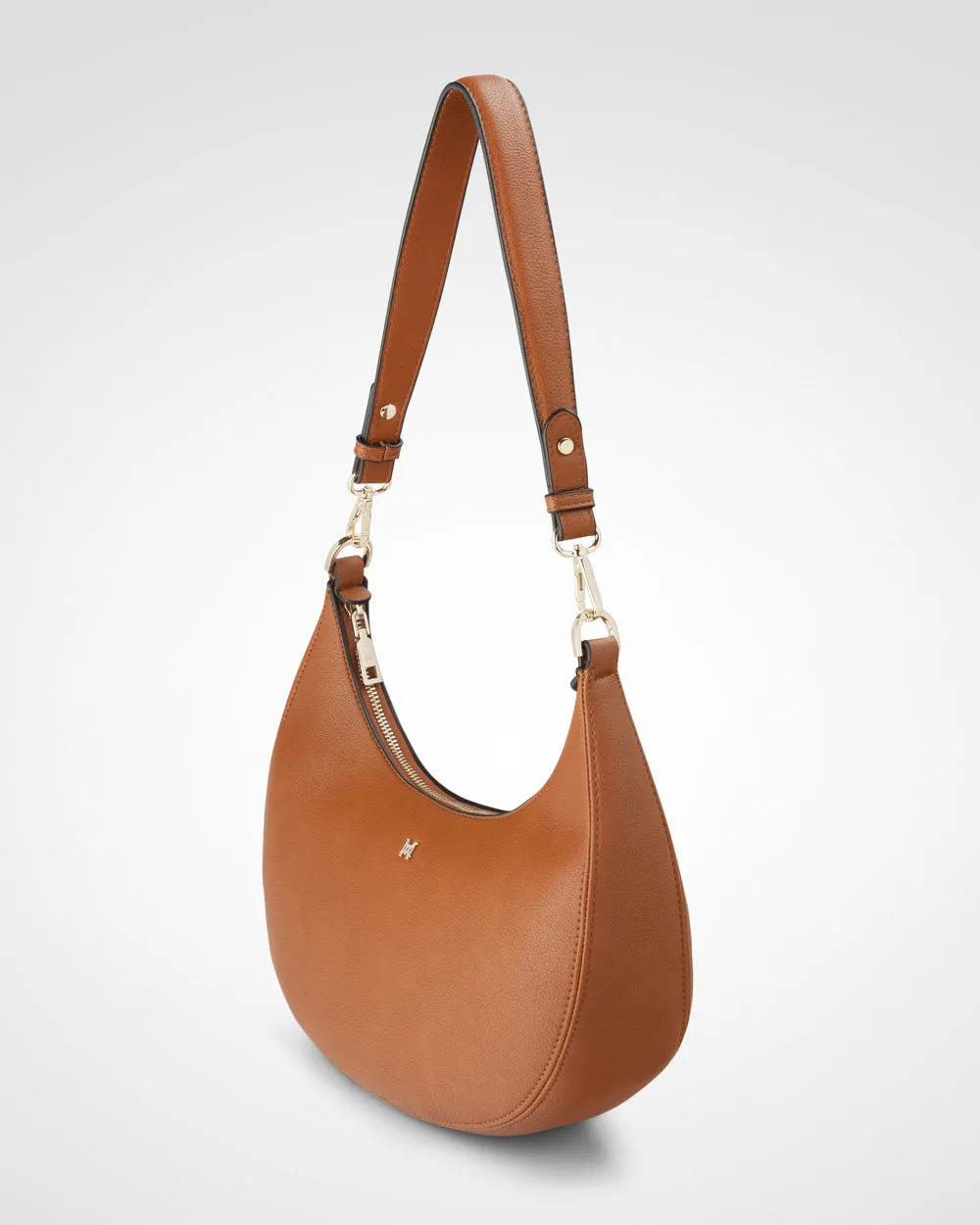 Pia Cresent Shoulder Bag with Crossbody Strap   Chunky Chain Strap