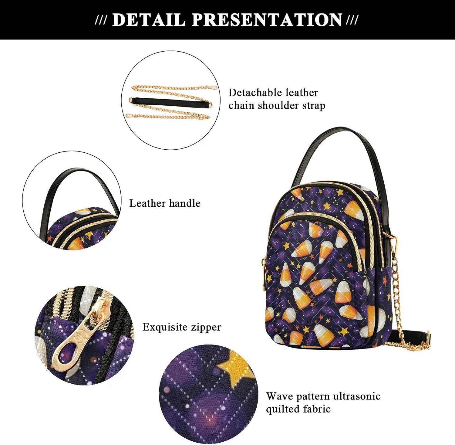 Pizza on a Green Purse with Strap Crossbody, Shoulder Handbag, Fashion Crossbody Bags for Women
