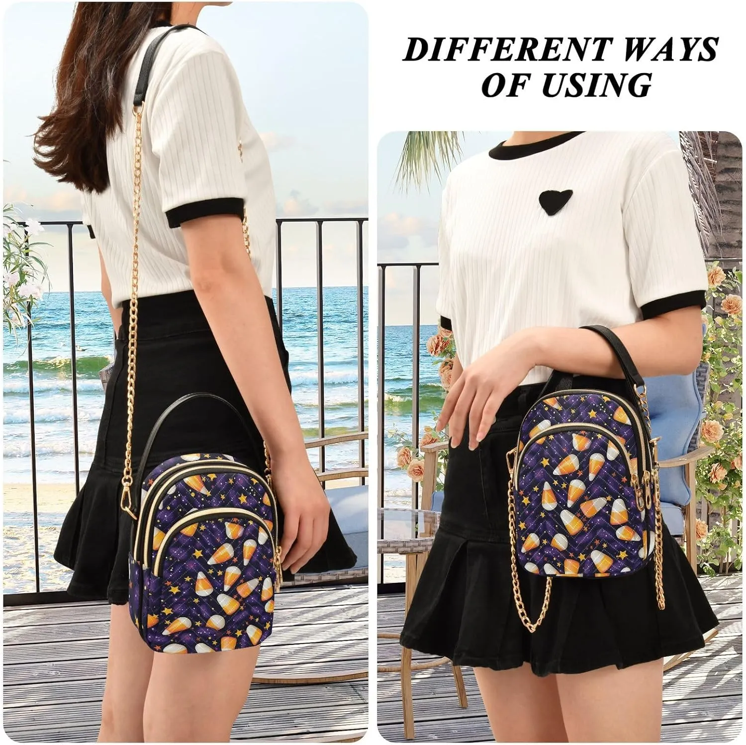Pizza on a Green Purse with Strap Crossbody, Shoulder Handbag, Fashion Crossbody Bags for Women