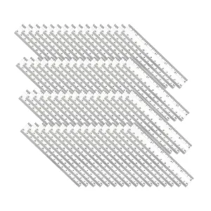 Plastic Ruler, 6", Inches/Metric, Clear, Pack of 48