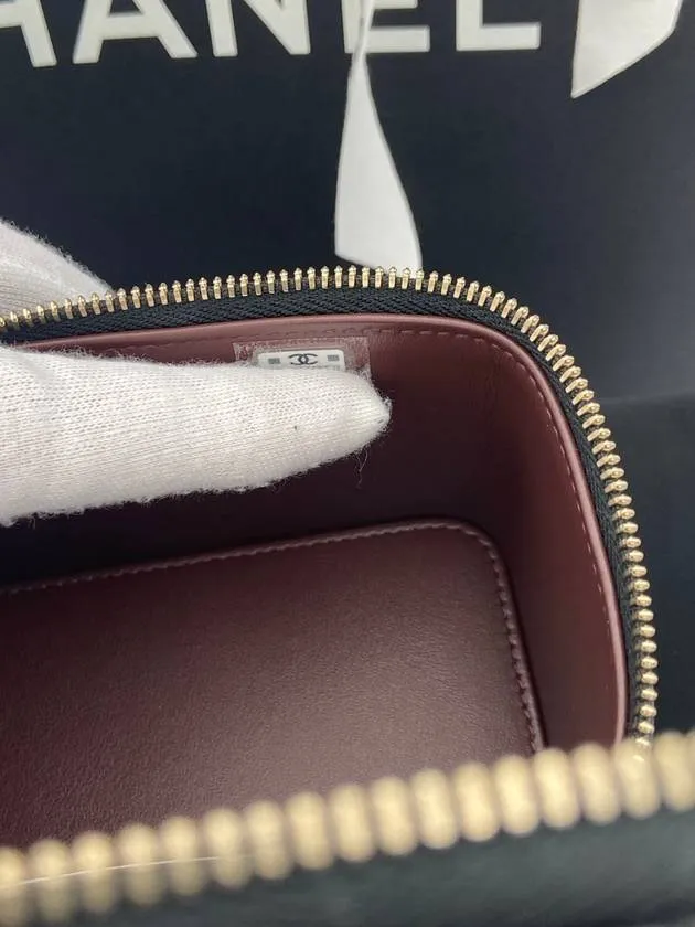 Plated Bag Cross Stable Black Gold Caviar Classic Low-priced Chanel Vanity