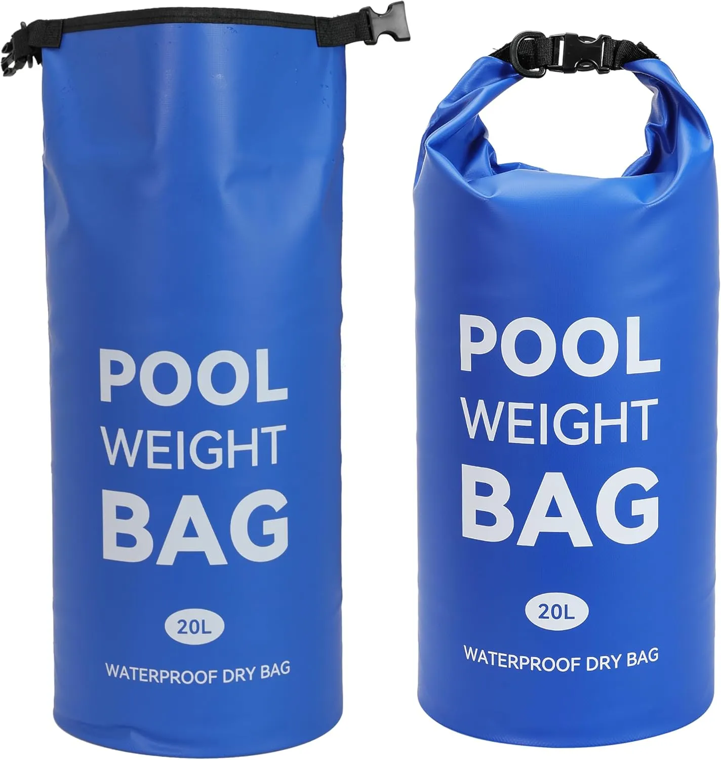 Pool Weights Bags for Steps Pool Ladder Weights with Heavy-Duty Handle Pool Sand Bag Waterproof Dry Bag for Above Ground Pool Steps Quick Release and Filling (Deep Blue, 10L)